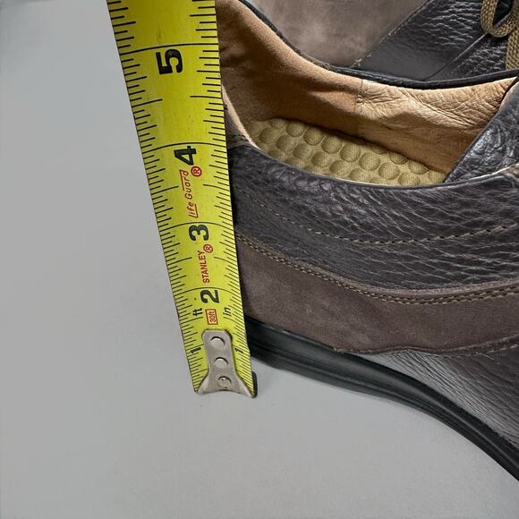 Vintage Bugarri Men’s Brown Leather and Suede Elevated Shoes - Size 7 - Picture 7 of 8